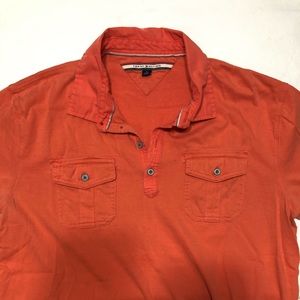 Tommy Hilfiger Orange Polo Short Sleeve - Size XL